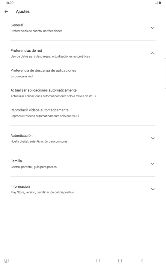 Pulsa Actualizar aplicaciones automáticamente.