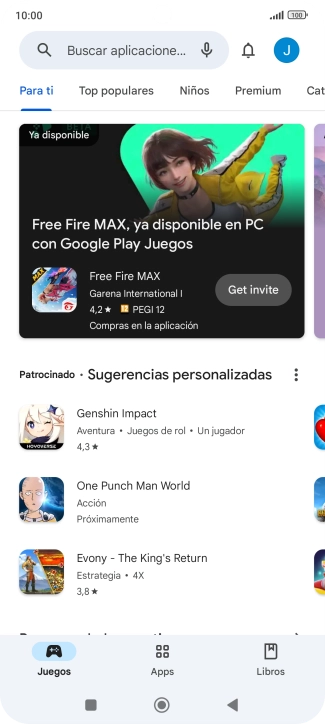 Pulsa el icono de perfil.