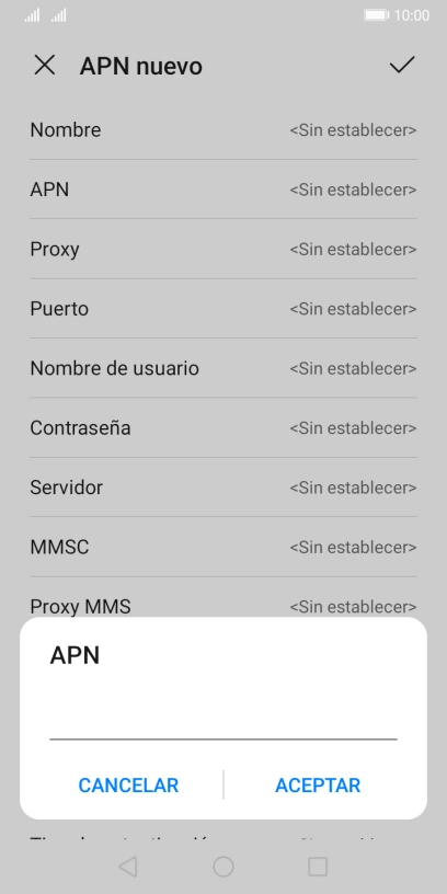 Introduce airtelwap.es y pulsa ACEPTAR.