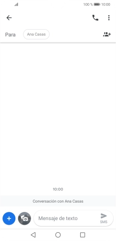 Pulsa en el campo de escritura  y escribe el texto del mensaje corto.