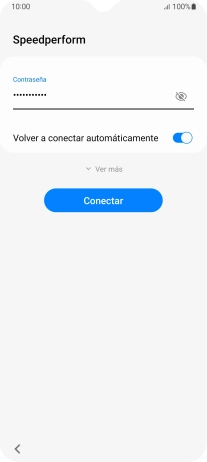 Introduce la contraseña de la red wifi y pulsa Conectar.