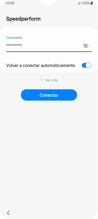 Introduce la contraseña de la red wifi y pulsa Conectar.