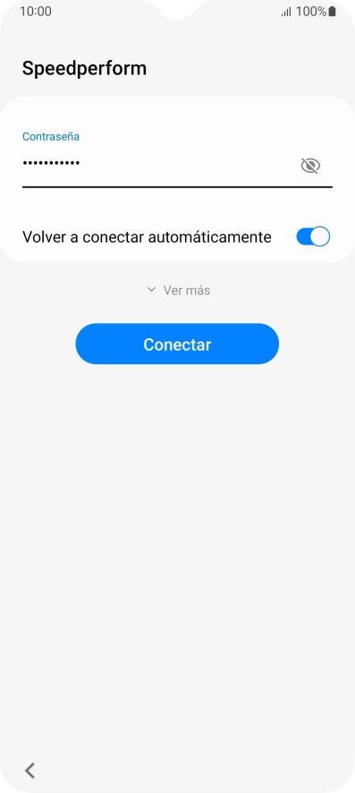 Introduce la contraseña de la red wifi y pulsa Conectar.