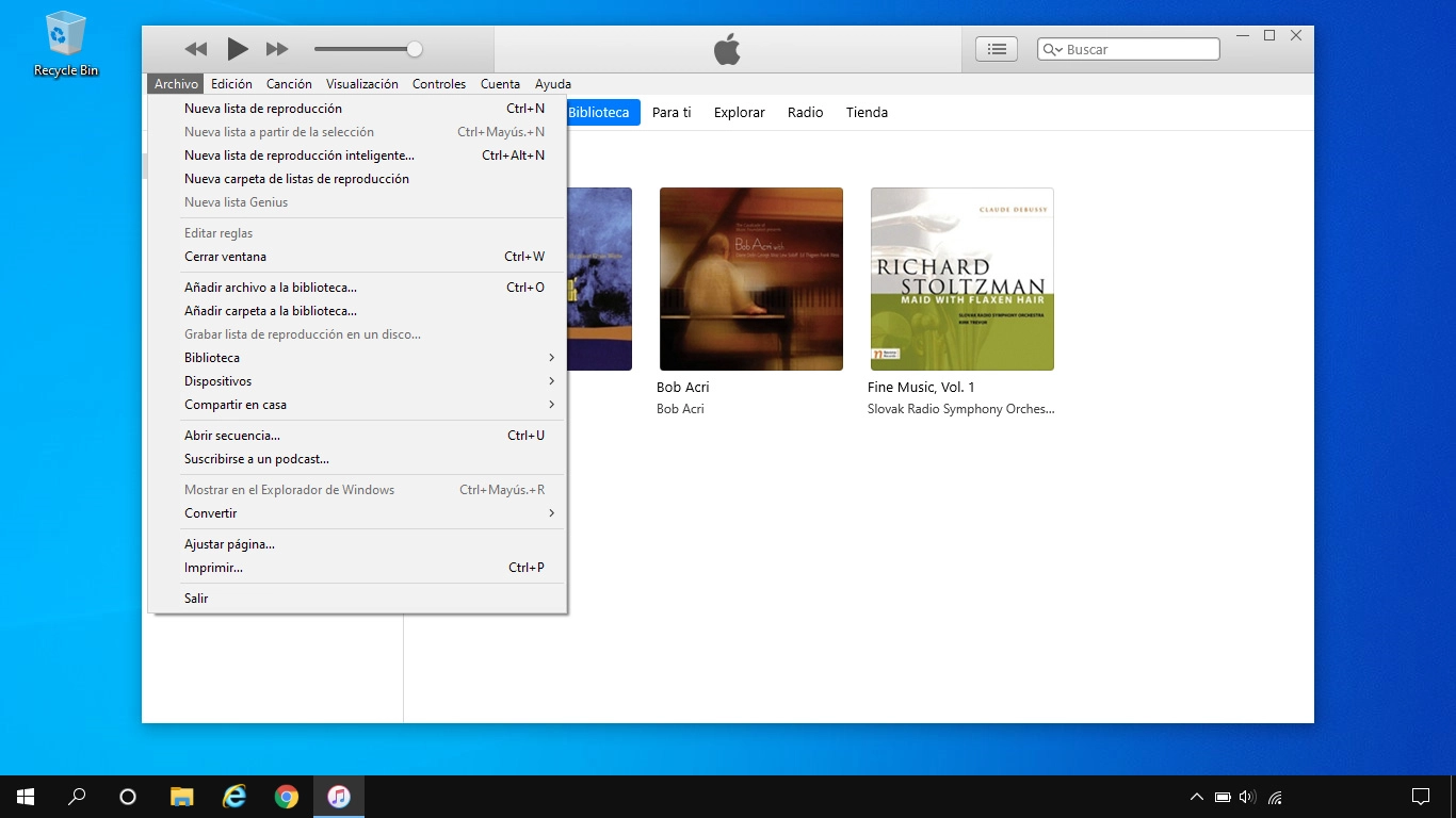Haz clic en Añadir archivo a la biblioteca... para añadir los archivos de uno en uno.