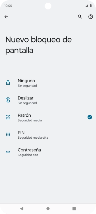 Pulsa Ninguno.