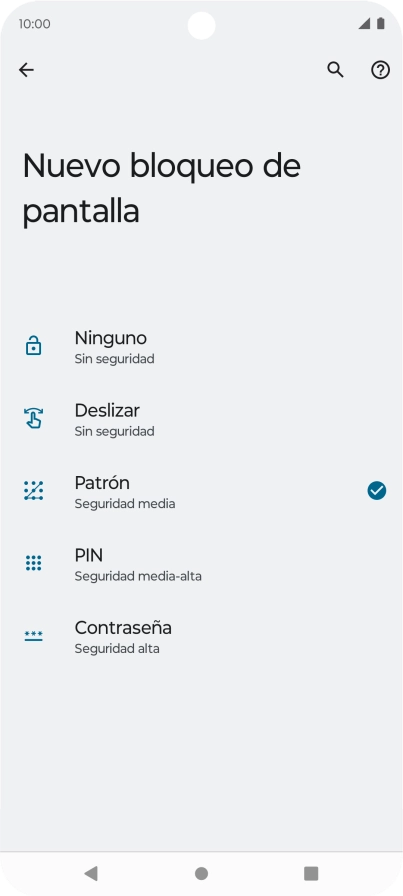 Pulsa Ninguno.