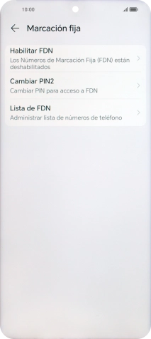 Pulsa Habilitar FDN.