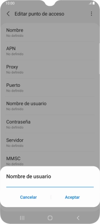 Introduce wap@wap y pulsa Aceptar.