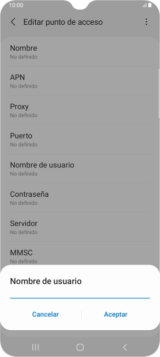 Introduce wap@wap y pulsa Aceptar.