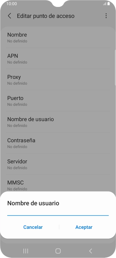 Introduce wap@wap y pulsa Aceptar.