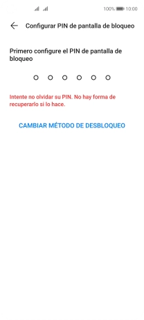 Pulsa CAMBIAR MÉTODO DE DESBLOQUEO.
