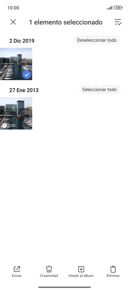 Pulsa el icono de seleccionar todo.