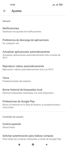 Pulsa Actualizar aplicaciones automáticamente.