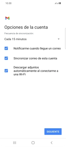 Si aparece en la pantalla esta imagen, tu cuenta de correo electrónico ha sido reconocida y configurada automáticamente. Sigue las indicaciones de la pantalla para introducir más información y terminar la configuración.