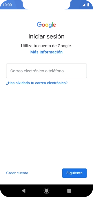 Si no tienes una cuenta de Google, pulsa Crear cuenta y sigue las indicaciones de la pantalla para ver cómo crear una cuenta nueva.