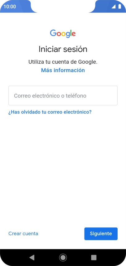 Si no tienes una cuenta de Google, pulsa Crear cuenta y sigue las indicaciones de la pantalla para ver cómo crear una cuenta nueva.