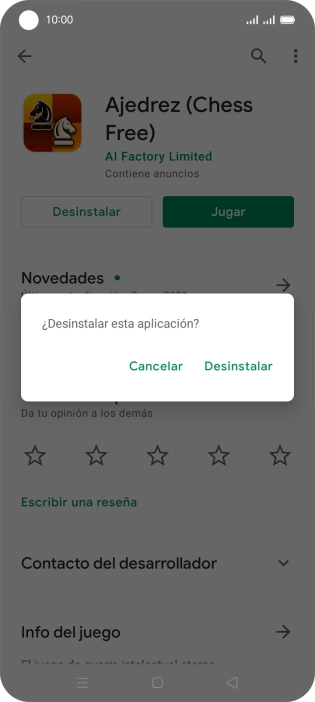 Pulsa Desinstalar.