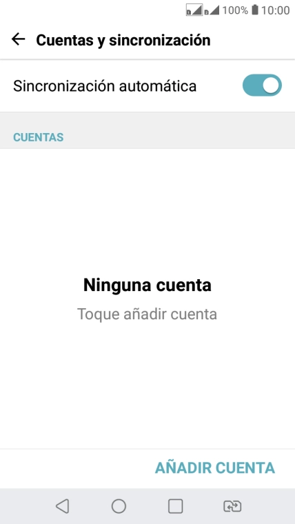 Pulsa AÑADIR CUENTA.