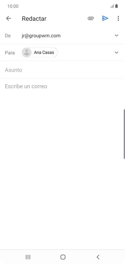 Pulsa Asunto e introduce el asunto deseado.