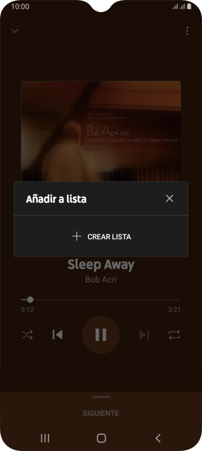 Pulsa CREAR LISTA.