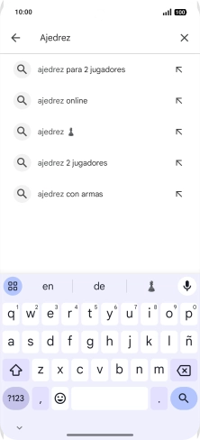 Introduce el nombre del tema o de la app y pulsa el icono de búsqueda.