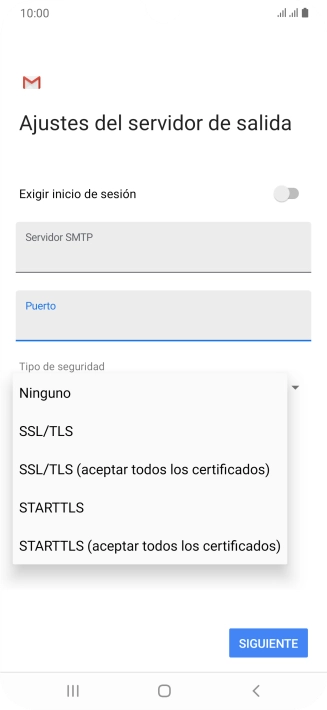 Pulsa Ninguno para desactivar la función.