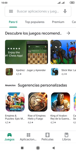 Desliza el dedo hacia la derecha desde la parte izquierda de la pantalla.
