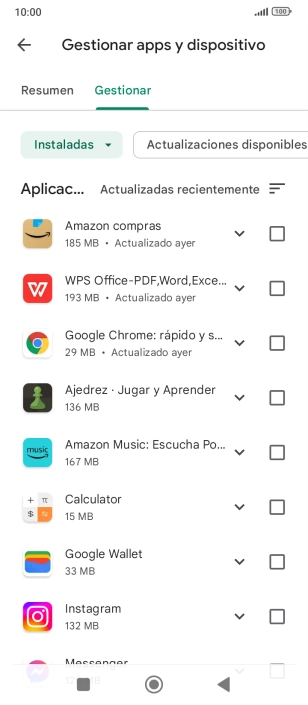 Pulsa la app deseada.