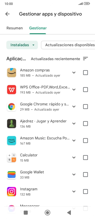 Pulsa la app deseada.