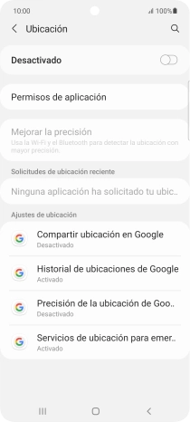Pulsa el indicador para activar o desactivar la función.