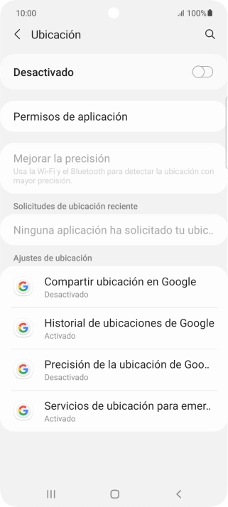 Pulsa el indicador para activar o desactivar la función.