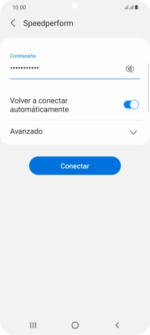 Introduce la contraseña de la red wifi y pulsa Conectar.