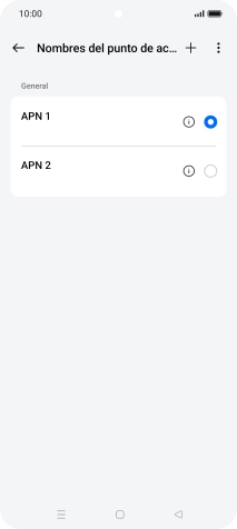 Pulsa en el campo junto a la conexión de datos para activarla.