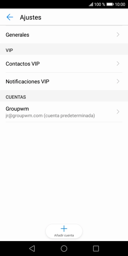 Pulsa la cuenta deseada.