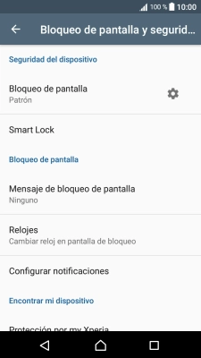 Pulsa Bloqueo de pantalla e introduce el código de seguridad actual.