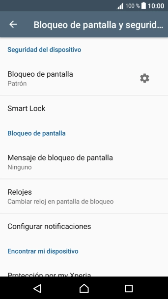 Pulsa Bloqueo de pantalla e introduce el código de seguridad actual.