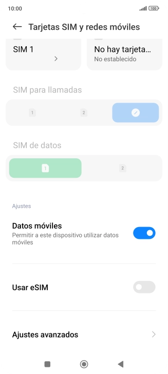 Pulsa Ajustes avanzados.