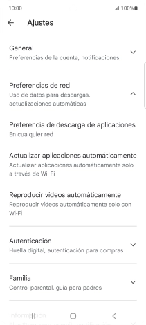 Pulsa Actualizar aplicaciones automáticamente.