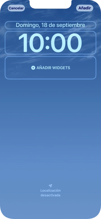 Si deseas personalizar la vista de la fecha en la pantalla de bloqueo, pulsa el widget de la fecha y sigue las indicaciones de la pantalla para seleccionar la vista de widgets deseada.