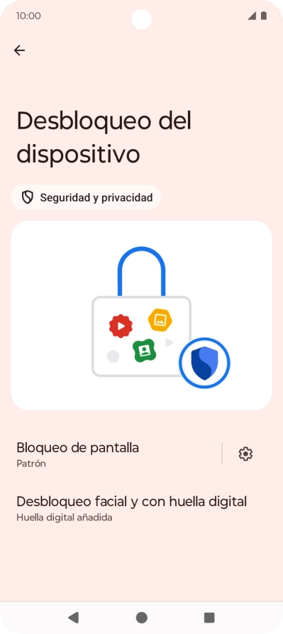 Pulsa Bloqueo de pantalla e introduce el código de seguridad extra que has creado anteriormente.