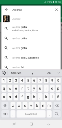 Introduce el nombre del tema o de la app y pulsa el icono de búsqueda.