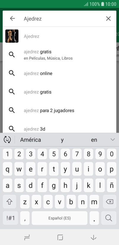 Introduce el nombre del tema o de la app y pulsa el icono de búsqueda.