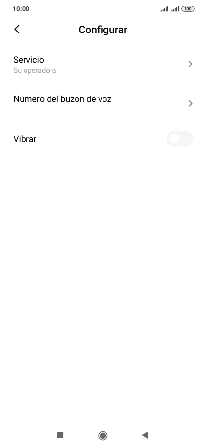 Pulsa Número del buzón de voz.