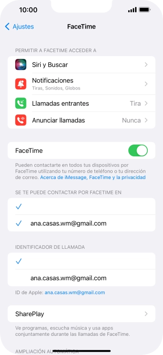 Pulsa el indicador junto a 