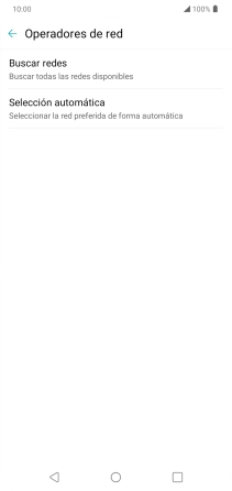 Pulsa Buscar redes y espera mientras el teléfono está buscando redes.