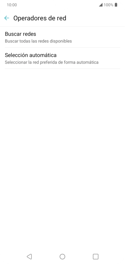 Pulsa Buscar redes y espera mientras el teléfono está buscando redes.