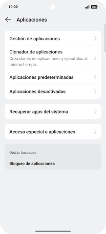 Pulsa Gestión de aplicaciones.
