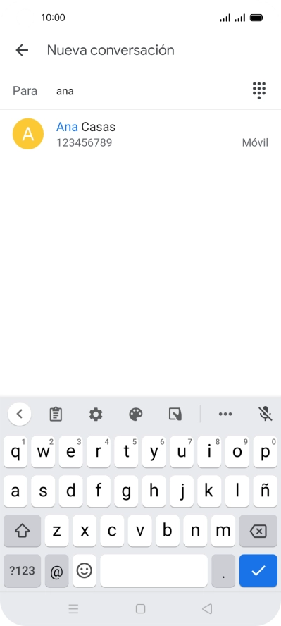 Pulsa el contacto deseado.