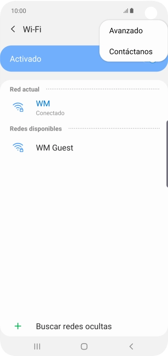 Pulsa Avanzado.