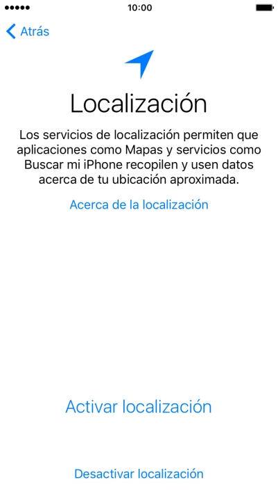 Pulsa Activar localización para activar la función.